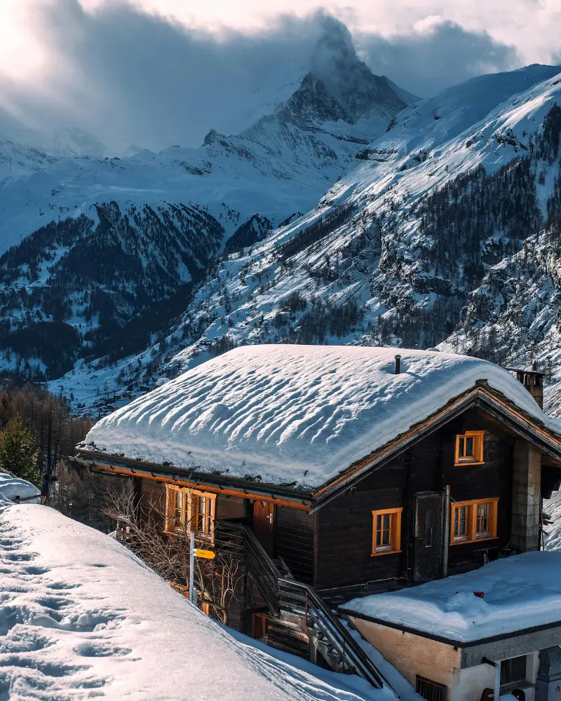 Chalet en montagne avec le Cervin